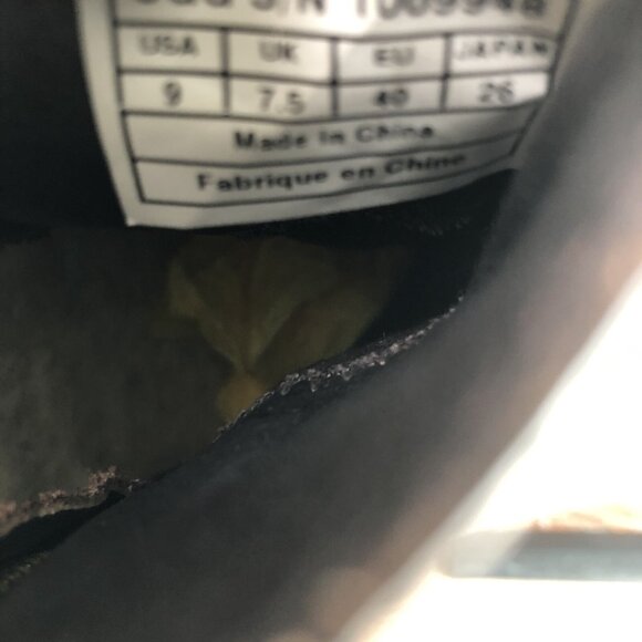 UGG Meredith Womens Size 9 Brown Leather Zipper Up Bootie Ankle Boots Boho - Picture 9 of 11